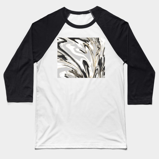 Pastel marble - monochrome gold Baseball T-Shirt by marbleco